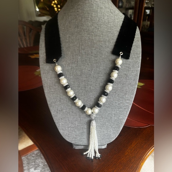 Vintage Pearl Lariat Necklace - Picture 1 of 7